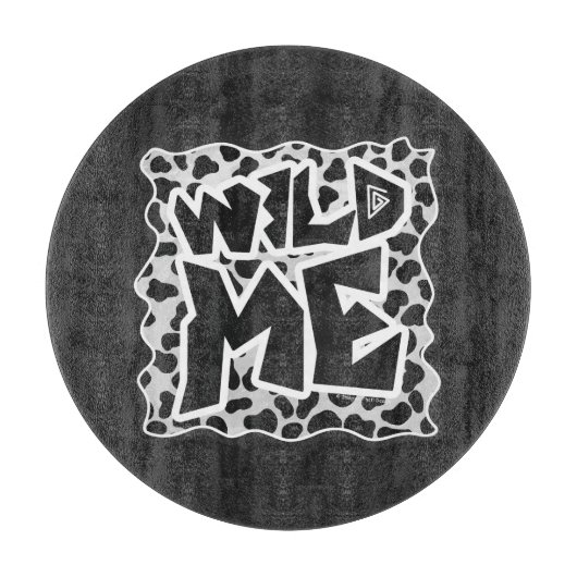 Dalmatiner Schwarz und Weiß mit Wilden Mich Schneidebrett (Vorderseite)