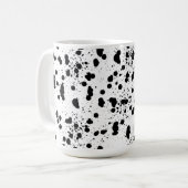 Dalmatiner Schwarz-Weiß-Druckmuster Kaffeetasse (Vorderseite Links)