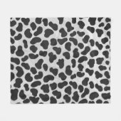 Dalmatiner Schwarz/Weiß Fleecedecke (Vorderseite (Horizontal))