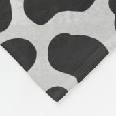 Dalmatiner Schwarz/Weiß Fleecedecke (Ecke)