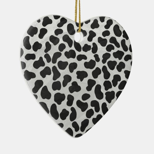 Dalmatiner Schwarz/Weiß Keramikornament (Rechts)