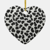 Dalmatiner Schwarz/Weiß Keramikornament (Vorne)