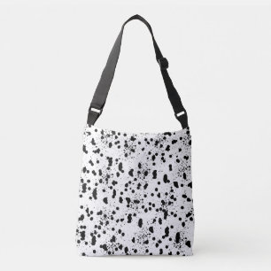 Dalmatiner Schwarz-Weiß-Punkte Tragetaschen Mit Langen Trägern