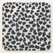 Dalmatiner Schwarz/Weiß Rechteckiger Pappuntersetzer (Vorderseite)