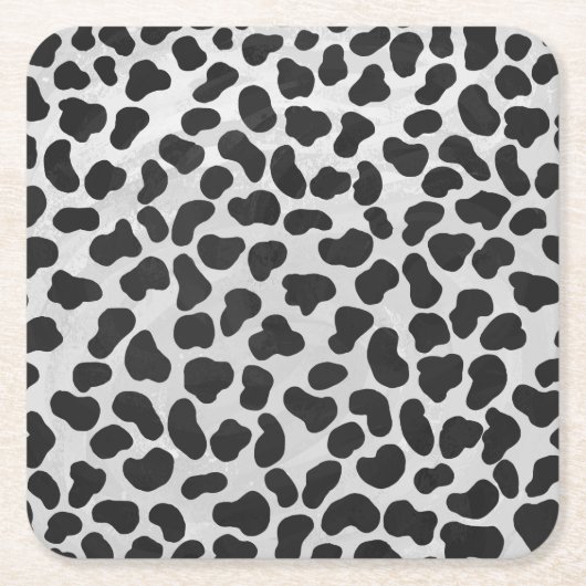 Dalmatiner Schwarz/Weiß Rechteckiger Pappuntersetzer (Vorderseite)