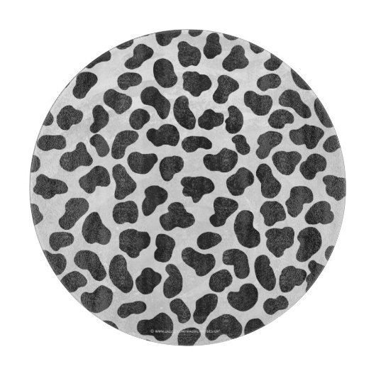 Dalmatiner Schwarz/Weiß Schneidebrett (Vorderseite)