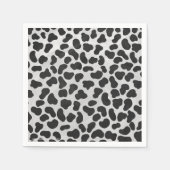 Dalmatiner Schwarz/Weiß Serviette (Vorderseite)
