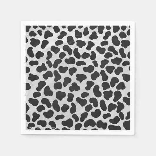 Dalmatiner Schwarz/Weiß Serviette (Vorderseite)
