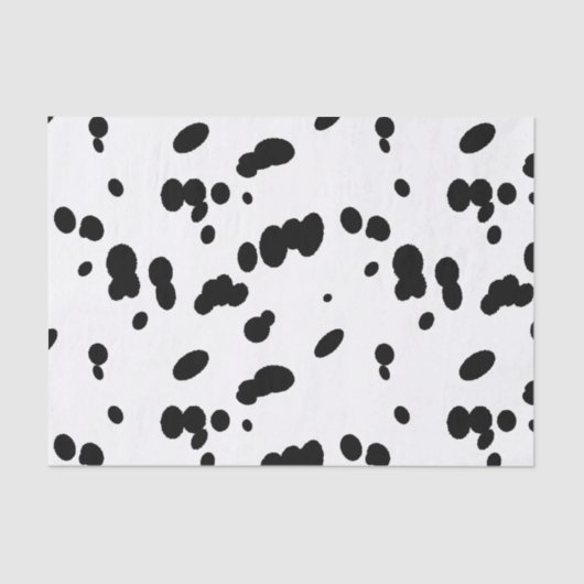 Dalmatiner Schwarz-Weiß-Spotty-Dog-Fur Seidenpapier (Vorderseite)