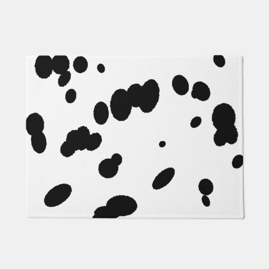 Dalmatiner schwarz-weißer Dog Fur drucken Fußmatte (Vorderseite)