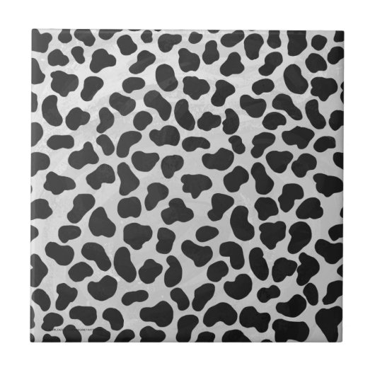 Dalmatiner-Schwarzweiss-Druck Fliese (Vorderseite)