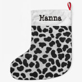 Dalmatiner-Schwarzweiss-Druck Großer Weihnachtsstrumpf (Rückseite)