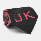 Dalmatiner Schwarzweiß-Rot-Krawatte Krawatte (Gerollt)