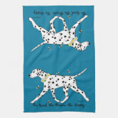 Dalmatiner sei tapfer und sei glücklich geschirrtuch (Vertikal)