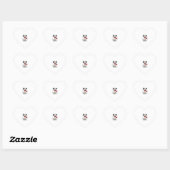 Dalmatiner Snowy Fun Herz-Aufkleber (Blatt)