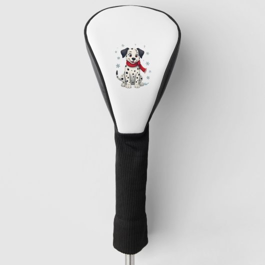 Dalmatiner Snowy Fun Hund Golf Headcover (Vorderseite)