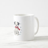 Dalmatiner Snowy Fun Hund Kaffeetasse (VorderseiteRechts)