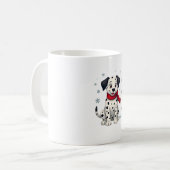 Dalmatiner Snowy Fun Hund Kaffeetasse (Vorderseite Links)