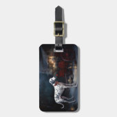 Dalmatiner Snowy Sleigh Weihnachtsdekor Gepäckanhänger (Vorderseite vertikal)