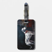 Dalmatiner Snowy Sleigh Weihnachtsdekor Gepäckanhänger (Rückseite vertikal)