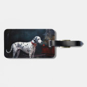 Dalmatiner Snowy Sleigh Weihnachtsdekor Gepäckanhänger (Rückseite horizontal)