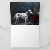 Dalmatiner Snowy Sleigh Weihnachtsdekor Karte (Innenseite)