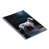 Dalmatiner Snowy Sleigh Weihnachtsdekor Notizblock (Rechte Seite)