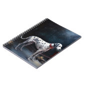 Dalmatiner Snowy Sleigh Weihnachtsdekor Notizblock (Linke Seite)