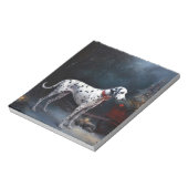 Dalmatiner Snowy Sleigh Weihnachtsdekor Notizblock (Rotiert)