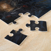 Dalmatiner Snowy Sleigh Weihnachtsdekor Puzzle (Seite)