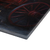 Dalmatiner Snowy Sleigh Weihnachtsdekor Schneidebrett (Ecke)