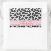 Dalmatiner Spot Pattern Pink Vielen Dank Rechteckiger Aufkleber (Tasche)