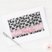 Dalmatiner Spot Pattern Pink Vielen Dank Rechteckiger Aufkleber (Umschlag)