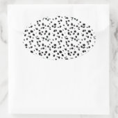 Dalmatiner Spots, Dalmatiner drucken, Dalmatiner P Ovaler Aufkleber (Tasche)