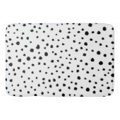 Dalmatiner-Spots, Dalmatiner-Punkte, Schwarz und W Badematte (Vorderseite)