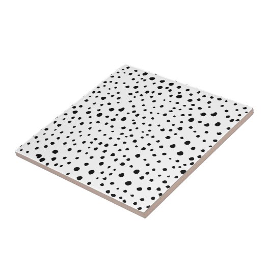 Dalmatiner-Spots, Dalmatiner-Punkte, Schwarz und W Fliese (Seite)