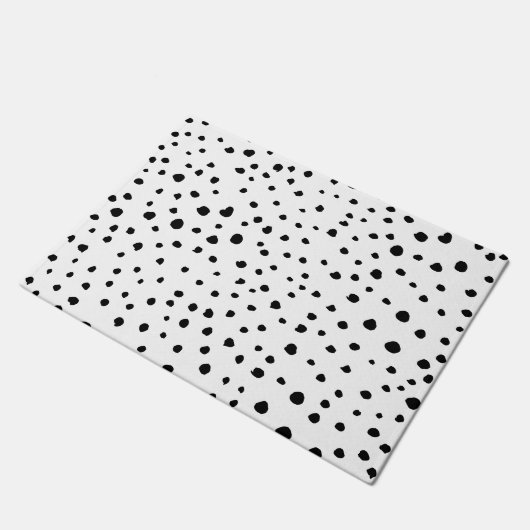 Dalmatiner-Spots, Dalmatiner-Punkte, Schwarz und W Fußmatte (Schrägansicht)
