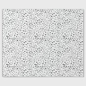 Dalmatiner-Spots, Dalmatiner-Punkte, Schwarz und W Geschenkpapier (Flach)