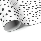 Dalmatiner-Spots, Dalmatiner-Punkte, Schwarz und W Geschenkpapier (Rolleneckpunkt)