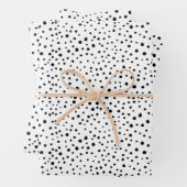 Dalmatiner-Spots, Dalmatiner-Punkte, Schwarz und W Geschenkpapier Set (Beispiel)