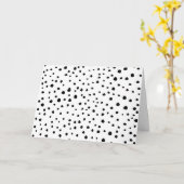 Dalmatiner-Spots, Dalmatiner-Punkte, Schwarz und W Karte (Gelbe Blume)