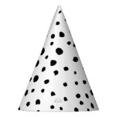 Dalmatiner-Spots, Dalmatiner-Punkte, Schwarz und W Partyhütchen (Links)