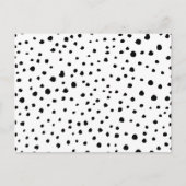 Dalmatiner-Spots, Dalmatiner-Punkte, Schwarz und W Postkarte (Vorderseite)