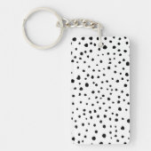 Dalmatiner-Spots, Dalmatiner-Punkte, Schwarz und W Schlüsselanhänger (Vorderseite)