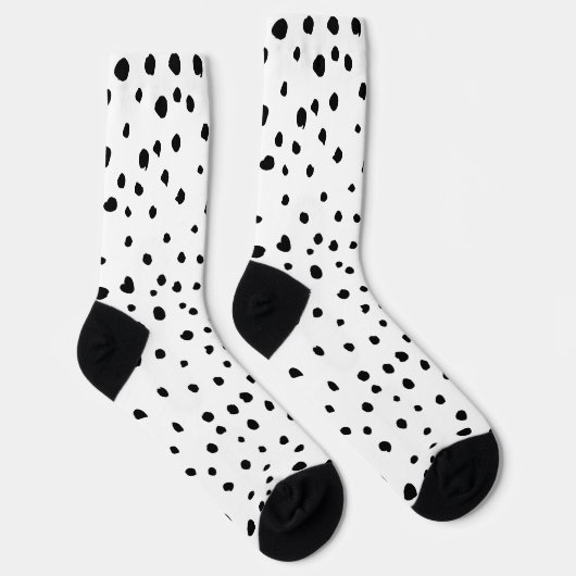 Dalmatiner-Spots, Dalmatiner-Punkte, Schwarz und W Socken (Rechts)
