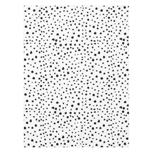 Dalmatiner-Spots, Dalmatiner-Punkte, Schwarz und W Tischdecke (Vorderseite)