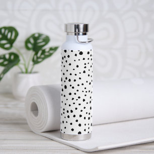 Dalmatiner-Spots, Dalmatiner-Punkte, Schwarz und W Trinkflasche