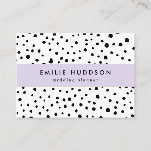 Dalmatiner-Spots, Dalmatiner-Punkte, Schwarz und W Visitenkarte (Vorderseite)