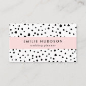 Dalmatiner-Spots, Dalmatiner-Punkte, Schwarz und W Visitenkarte (Vorderseite)