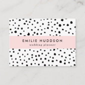 Dalmatiner-Spots, Dalmatiner-Punkte, Schwarz und W Visitenkarte (Vorderseite)